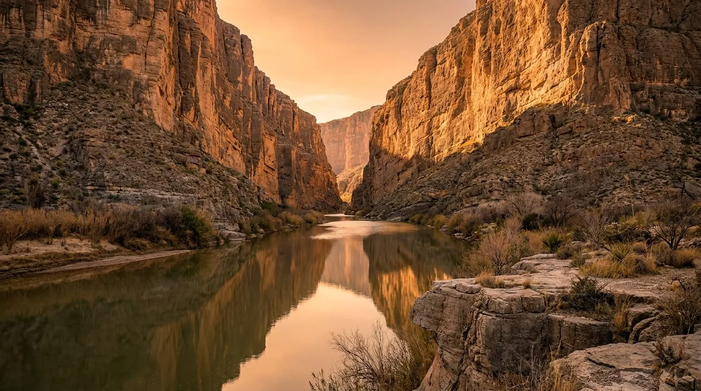 Santa Elena Canyon and the Rio Grande in Big Bend National Park
