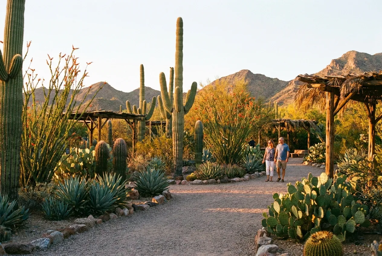 Desert garden and wildlife paths at the Arizona-Sonora Desert Museum